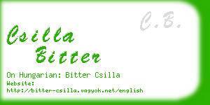 csilla bitter business card